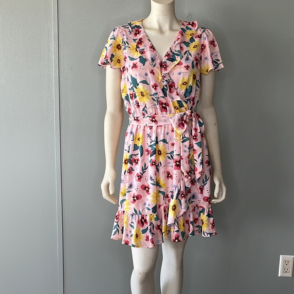 LC,Lauren Conrad, ruffle, floral dress.